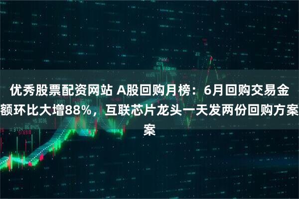 优秀股票配资网站 A股回购月榜：6月回购交易金额环比大增88%，互联芯片龙头一天发两份回购方案